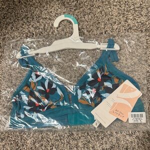 aerie Teal Floral Wireless Bralette
